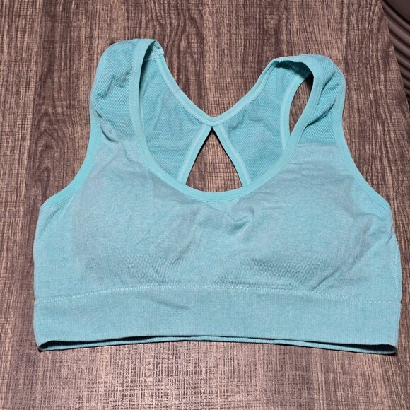 Other - Padded Seamless Sports Bra Yoga Top Comfy Crop Athletic Gym CutoutBack Brand New